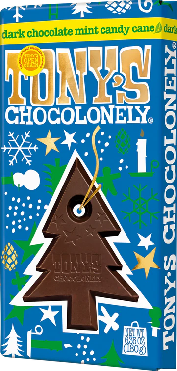 Tony's Chocolonely Christmas Dark Candy Cane 180g