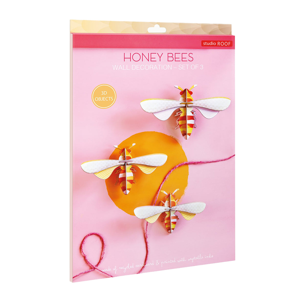 Wall Art Butterflies (A4) Set of 3- Honey Bee