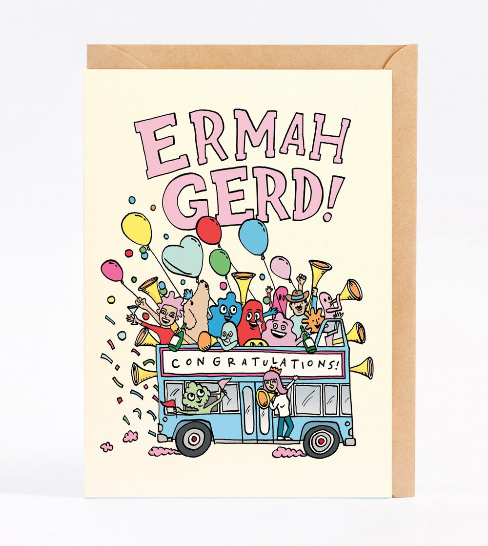 Wally Paper - Party Bus Greeting Card