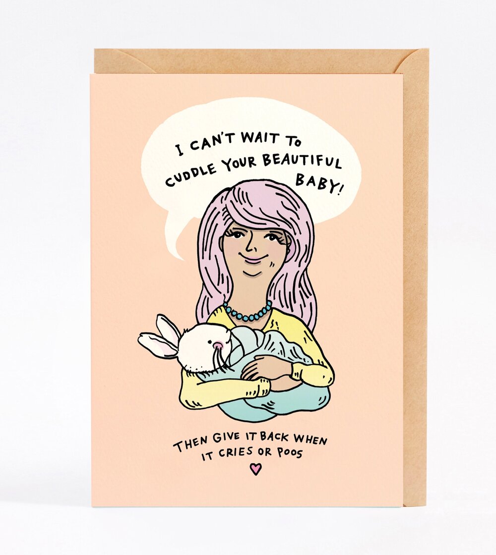 Wally Paper - Baby Cuddle Greeting Card
