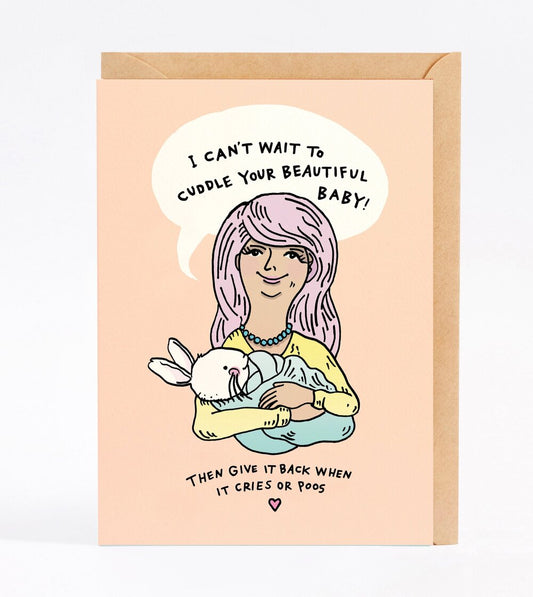Wally Paper - Baby Cuddle Greeting Card
