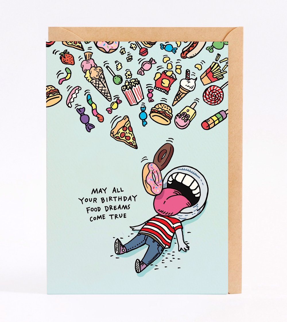 Wally Paper - Food Dreams Greeting Card