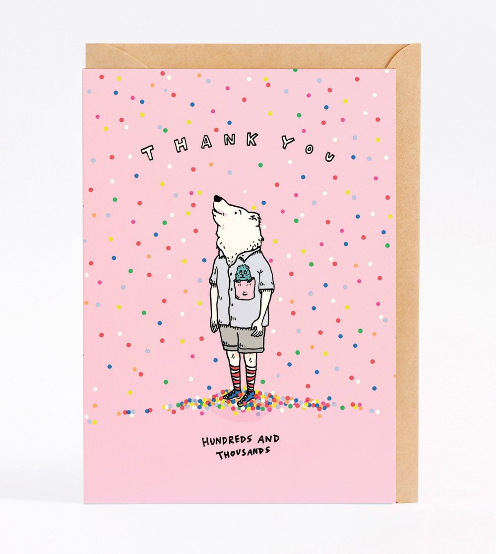 Wally Paper - Hundreds & Thousands Greeting Card