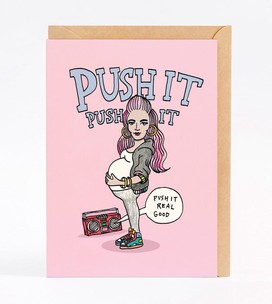 Wally Paper - Push It Greeting Card
