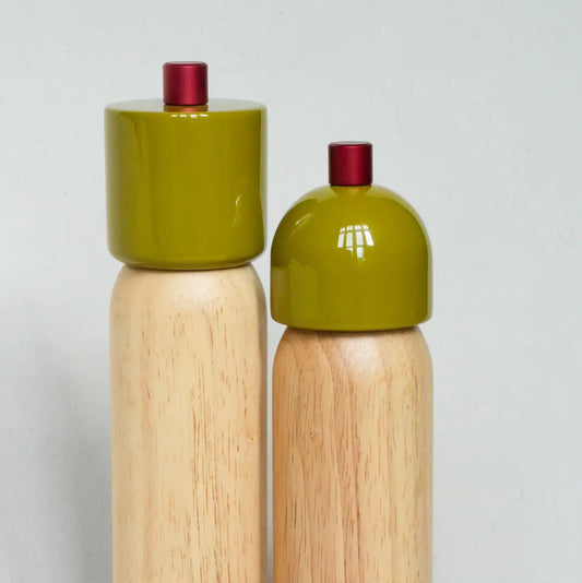 Salt & Pepper Grinder - Olive & Red