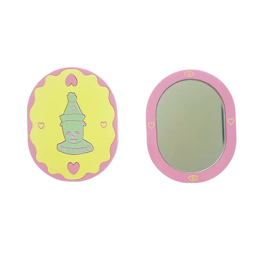 Clown Pocket Mirror - Pastel Yellow