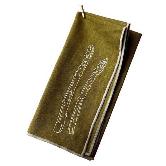 MAEGAN Linen Blend Napkin Set Asparagus Homewares Gift Ideas