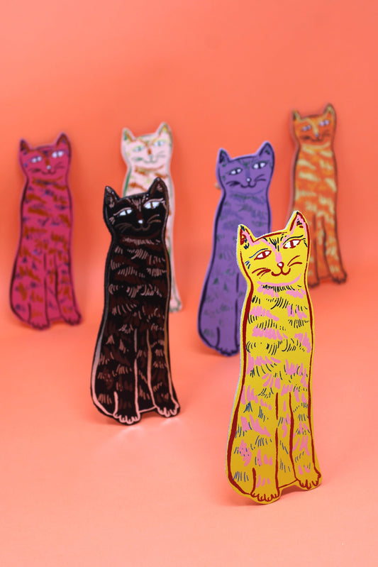 Cat Tails Bookmark Black