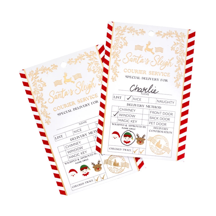 Santa Sleigh Christmas Gift Tags 6