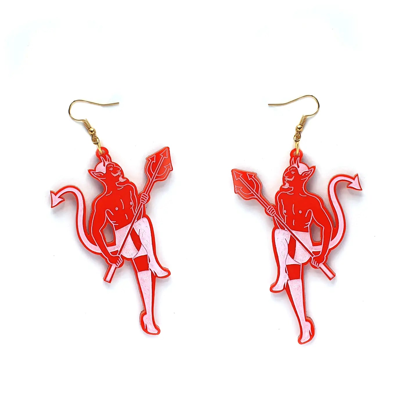 Saucy Devil - Pink Ripple with Red