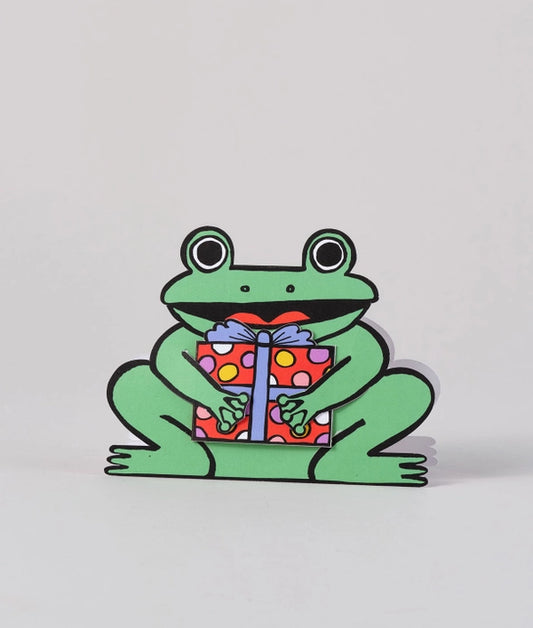 Kid's Greetings Card - Frog with Mini Card