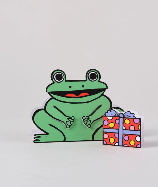 Kid's Greetings Card - Frog with Mini Card