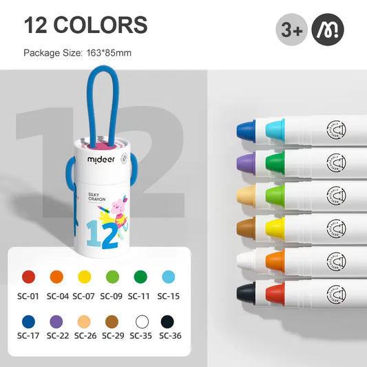 MiDeer Silky Crayon-12 Colors
