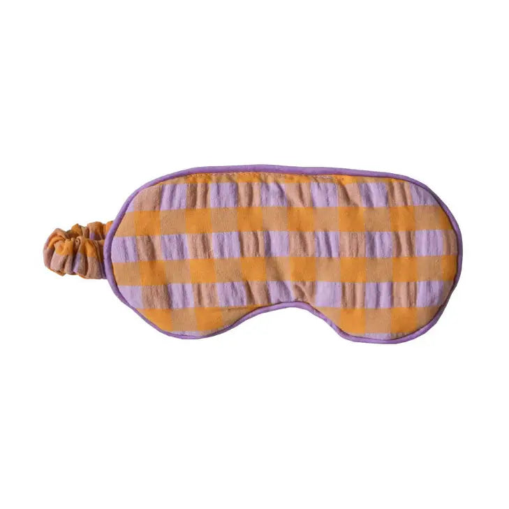 Kumquat Bloom Seersucker Eye Mask