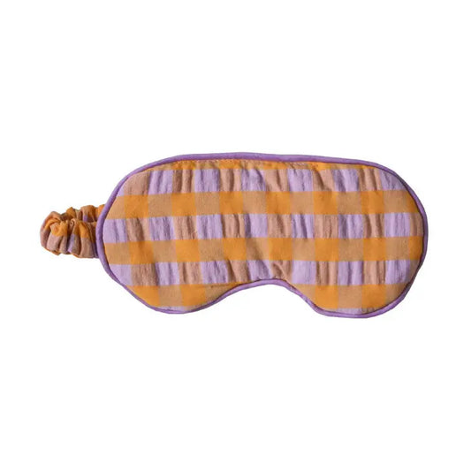 Kumquat Bloom Seersucker Eye Mask