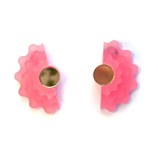 Frankie Acrylic Art Deco Stud Earrings