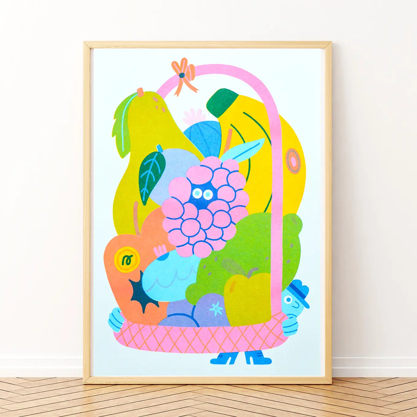 Trojan Fruit A4 Risograph Print