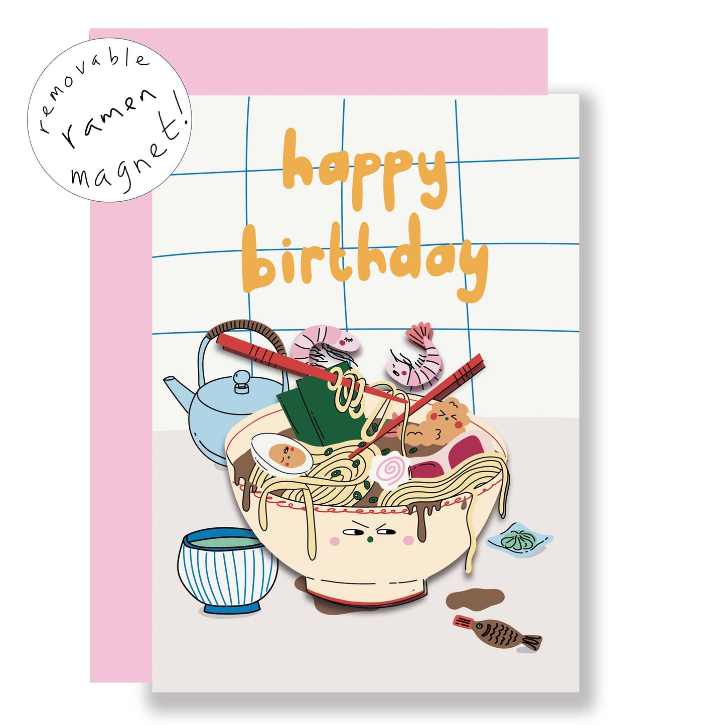 Magnet greeting/keepsake card - ramen
