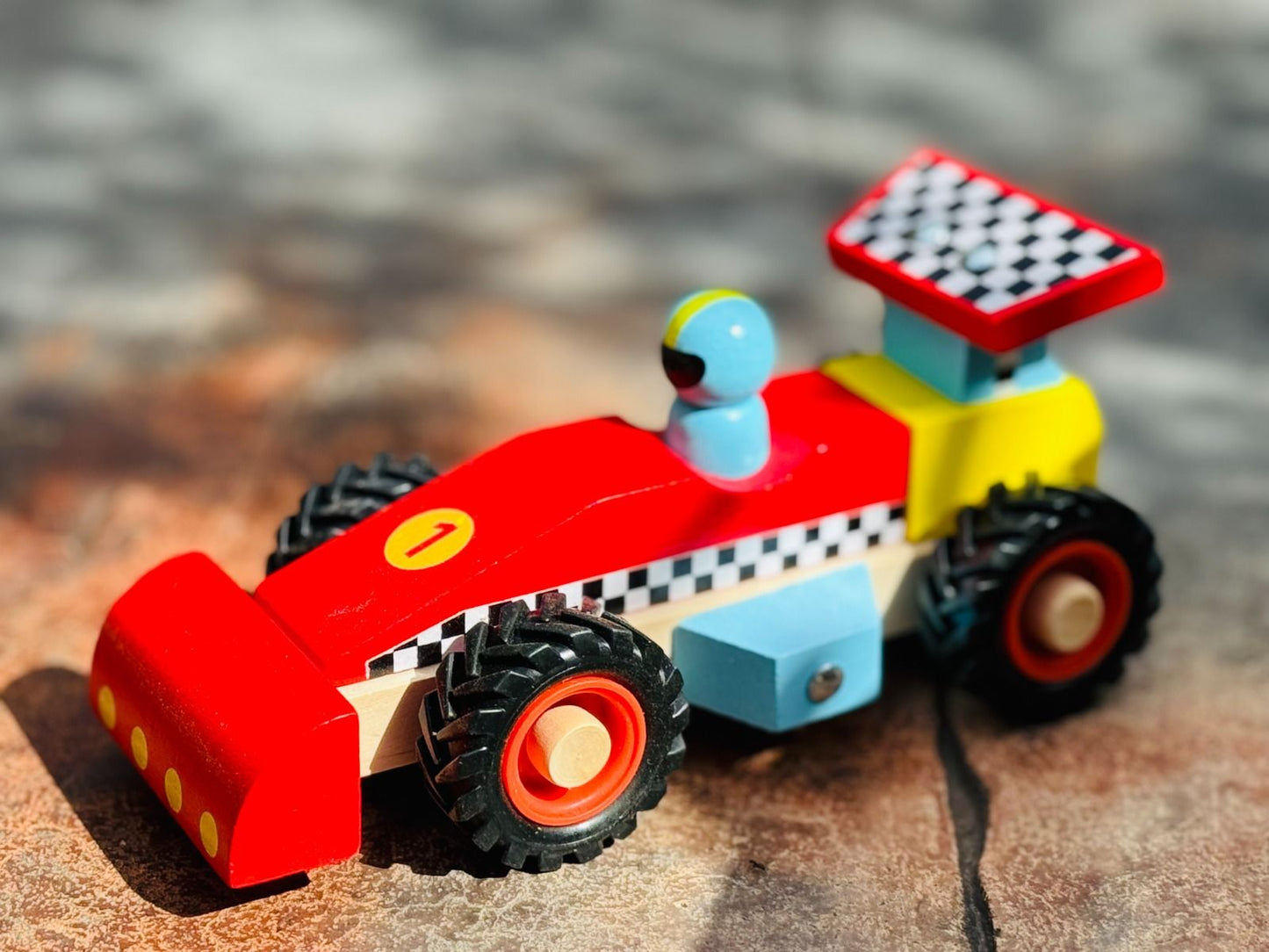 Wooden Racing Car - Red