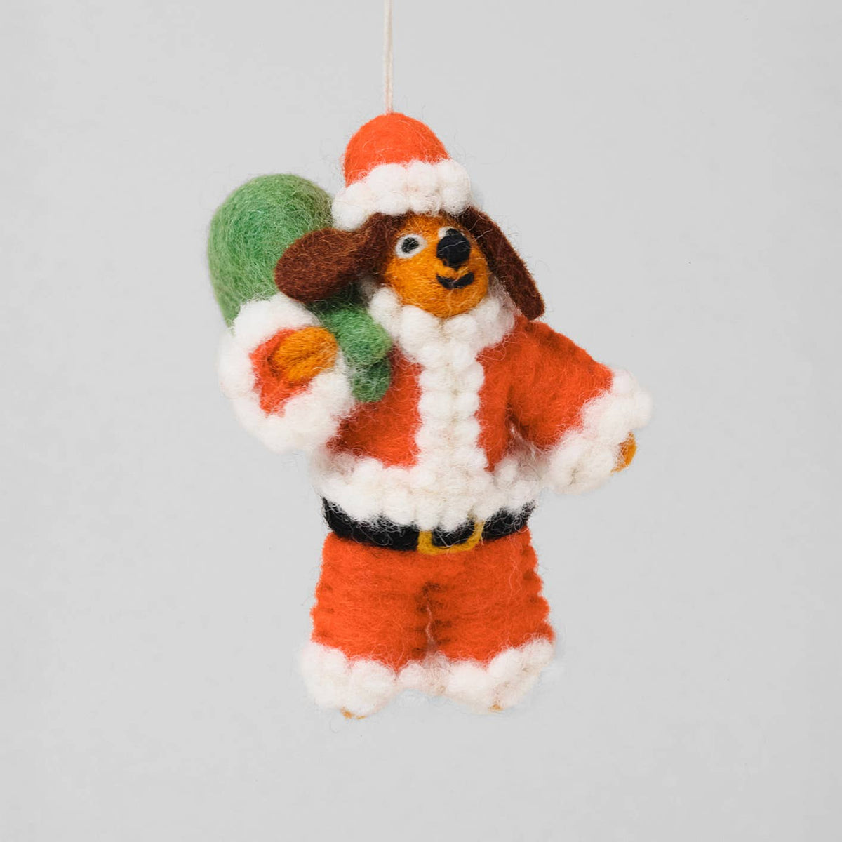 Dog Santa Hanging Felt Ornament