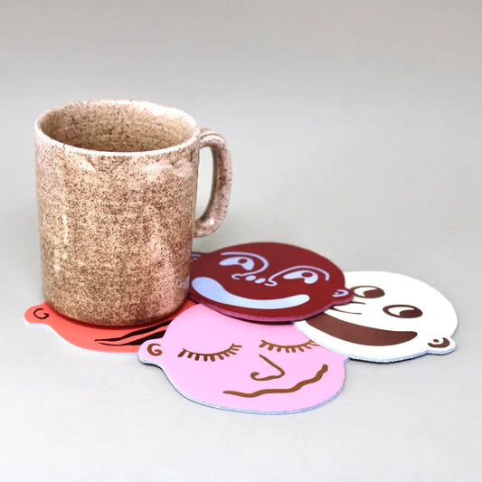 I'm All Ears Set of 4 Coasters Red