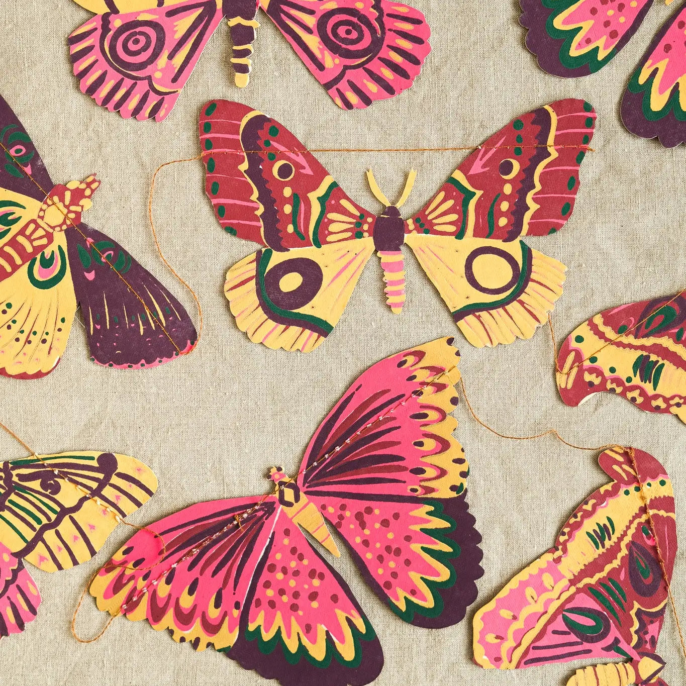 Colourful Butterflies Sewn Garland