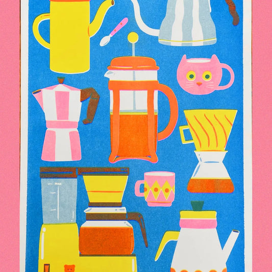 Coffee Pot Print A3