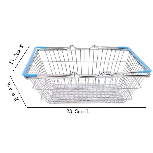 Shopping Basket Blue Handle