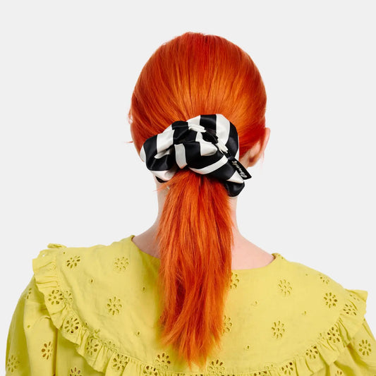 Silk Scrunchie in Large Stripes