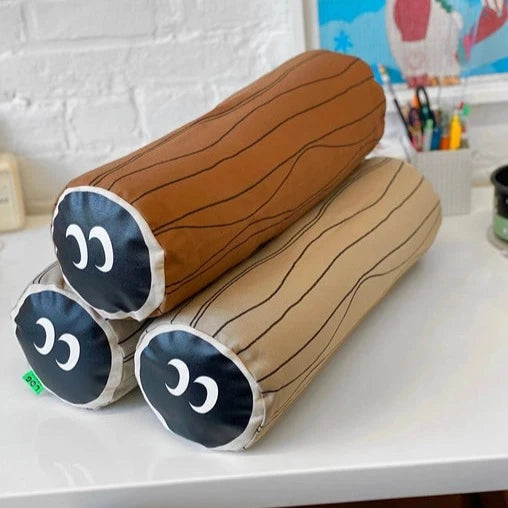 "Log" Throw Pillow Light