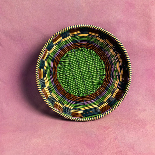 Woven Bowl - Brown/Green