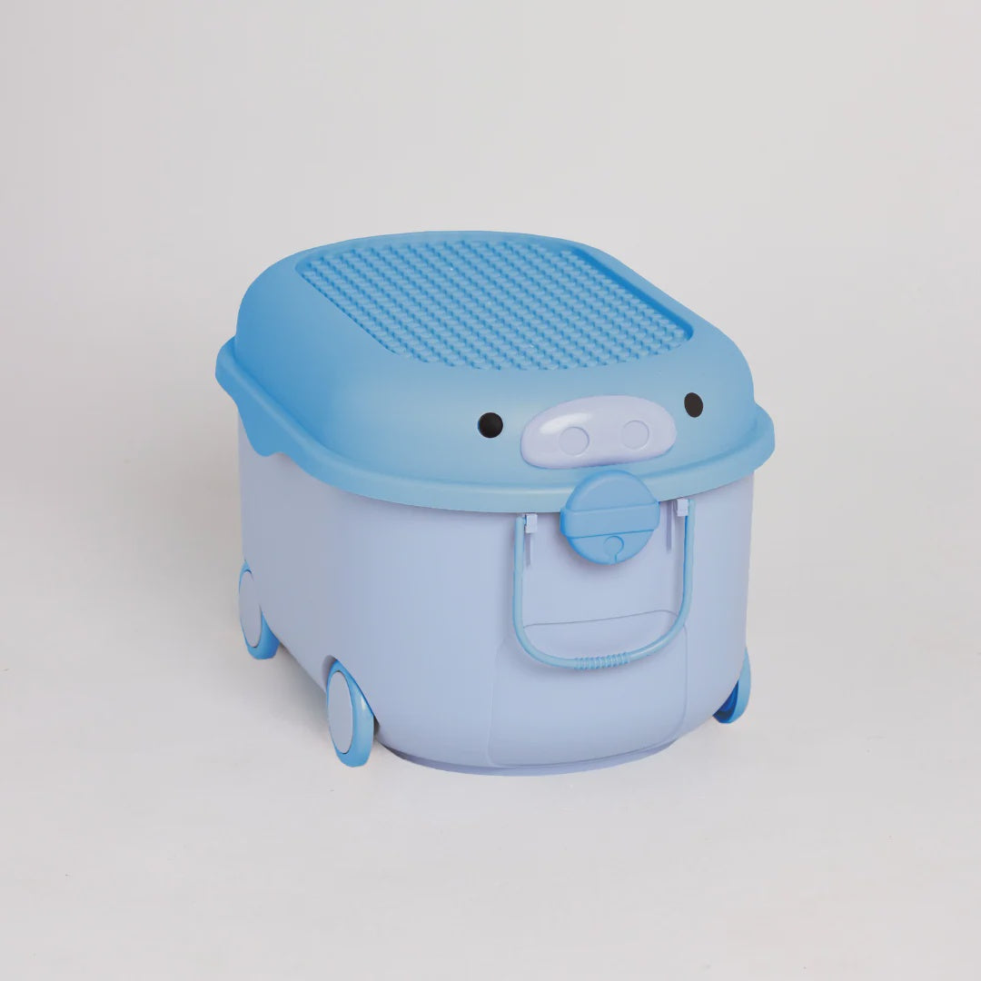 ‘Ride a Long Storage’ - Ice Block Blue Pig