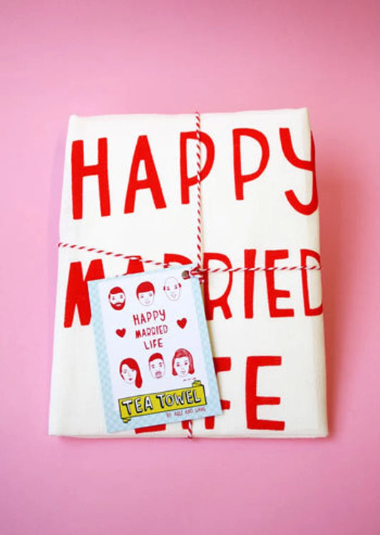 Tea Towel - Happy Married Life