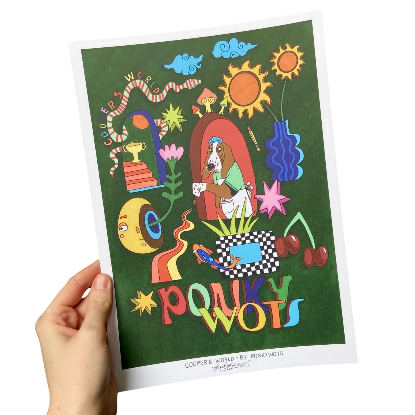 Ponky Wots Art Print A4